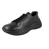 Prada Men's Black Leather Chunky Bold Platform Sneaker 4E3457