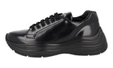 Prada Men's Black Brushed Spazzolato Leather Chunky Sole Sneaker 4E3457