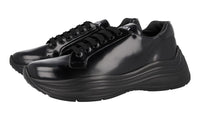 Prada Men's Black Brushed Spazzolato Leather Chunky Sole Sneaker 4E3457