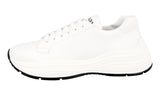 Prada Men's White Brushed Spazzolato Leather Chunky Bold Platform Sneaker 4E3457