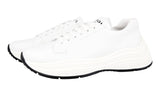 Prada Men's White Brushed Spazzolato Leather Chunky Bold Platform Sneaker 4E3457