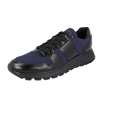 Prada Men's Black Leather Nylon Prax Sneaker 4E3463