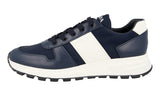 Prada Men's Blue Leather Nylon Prax Sneaker 4E3463