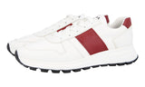 Prada Men's White Leather Nylon Prax Sneaker 4E3463