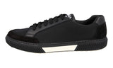 Prada Men's Black Leather Nylon Stratus Sneaker 4E3467