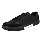 Prada Men's Black Leather Nylon Stratus Sneaker 4E3467