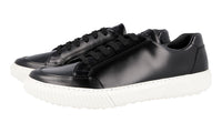 Prada Men's Black Brushed Spazzolato Leather Stratus Sneaker 4E3467