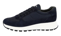 Prada Men's Blue Leather Prax01 Sneaker 4E3487