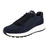 Prada Men's Blue Leather Prax01 Sneaker 4E3487
