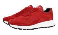 Prada Men's Red Leather Prax01 Sneaker 4E3487