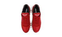 Prada Men's Red Leather Prax01 Sneaker 4E3487