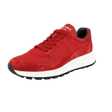 Prada Men's Red Leather Prax01 Sneaker 4E3487