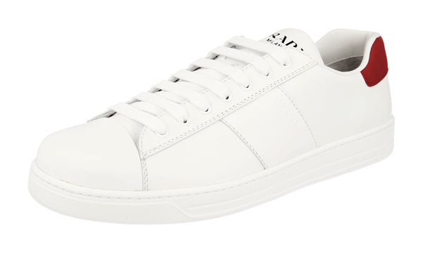 Prada Men's 4E3498 6DT F0JUL Leather Sneaker