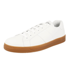Prada Men's White Leather Downtown Sneaker 4E3501