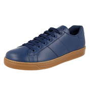 Prada Men's Blue Leather Sneaker 4E3501