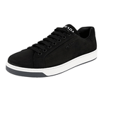Prada Men's Black Leather Downtown Sneaker 4E3507