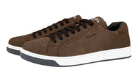 Prada Men's Brown Leather Downtown Sneaker 4E3507