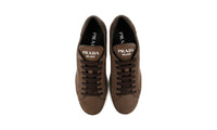 Prada Men's Brown Leather Downtown Sneaker 4E3507