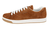 Prada Men's Brown Leather Downtown Sneaker 4E3507