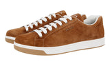 Prada Men's Brown Leather Downtown Sneaker 4E3507