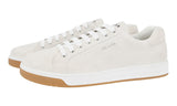 Prada Men's Beige Leather Downtown Sneaker 4E3507