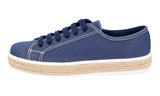 Prada Men's Blue Canvas Espadrilles Sneaker 4E3532