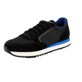 Prada Men's Black Leather Nylon Running Sneaker 4E3537