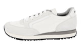 Prada Men's White Leather Nylon Running Sneaker 4E3537