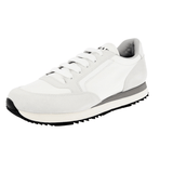 Prada Men's White Leather Nylon Running Sneaker 4E3537