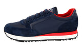 Prada Men's Blue Leather Nylon Running Sneaker 4E3537