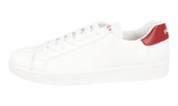 Prada Men's White Brushed Spazzolato Leather Downtown Sneaker 4E3539