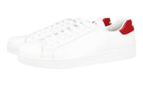 Prada Men's White Brushed Spazzolato Leather Downtown Sneaker 4E3539