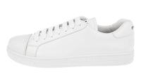 Prada Men's White Brushed Spazzolato Leather Sneaker 4E3539