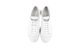 Prada Men's White Brushed Spazzolato Leather Downtown Cap Toe Sneaker 4E3539