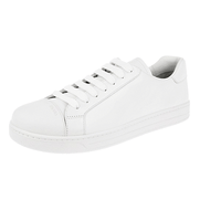 Prada Men's White Brushed Spazzolato Leather Sneaker 4E3539