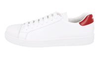 Prada Men's White Brushed Spazzolato Leather Sneaker 4E3539