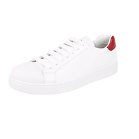 Prada Men's White Brushed Spazzolato Leather Sneaker 4E3539