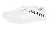 Prada Men's White Brushed Spazzolato Leather Sneaker 4E3543