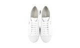 Prada Men's White Brushed Spazzolato Leather Downtown Sneaker 4E3543
