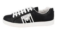 Prada Men's Black Leather District Avenue Sneaker 4E3544