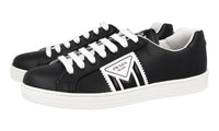 Prada Men's Black Leather District Avenue Sneaker 4E3544
