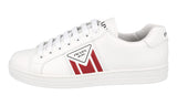 Prada Men's White Leather Downtown Sneaker 4E3544