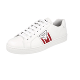 Prada Men's White Leather Downtown Sneaker 4E3544