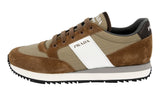 Prada Men's Brown Leather Nylon Running Sneaker 4E3546