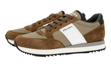 Prada Men's Brown Leather Nylon Running Sneaker 4E3546
