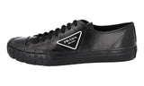 Prada Men's Black Leather Cassetta Wheel Sneaker 4E3548