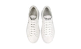 Prada Men's White Leather Macro Bold Sole Platform Plateau Sneaker 4E3555