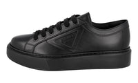 Prada Men's Black Leather Macro Sneaker 4E3560