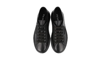 Prada Men's Black Leather Macro Sneaker 4E3560
