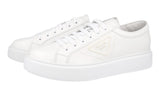 Prada Men's White Leather Macro Sneaker 4E3560